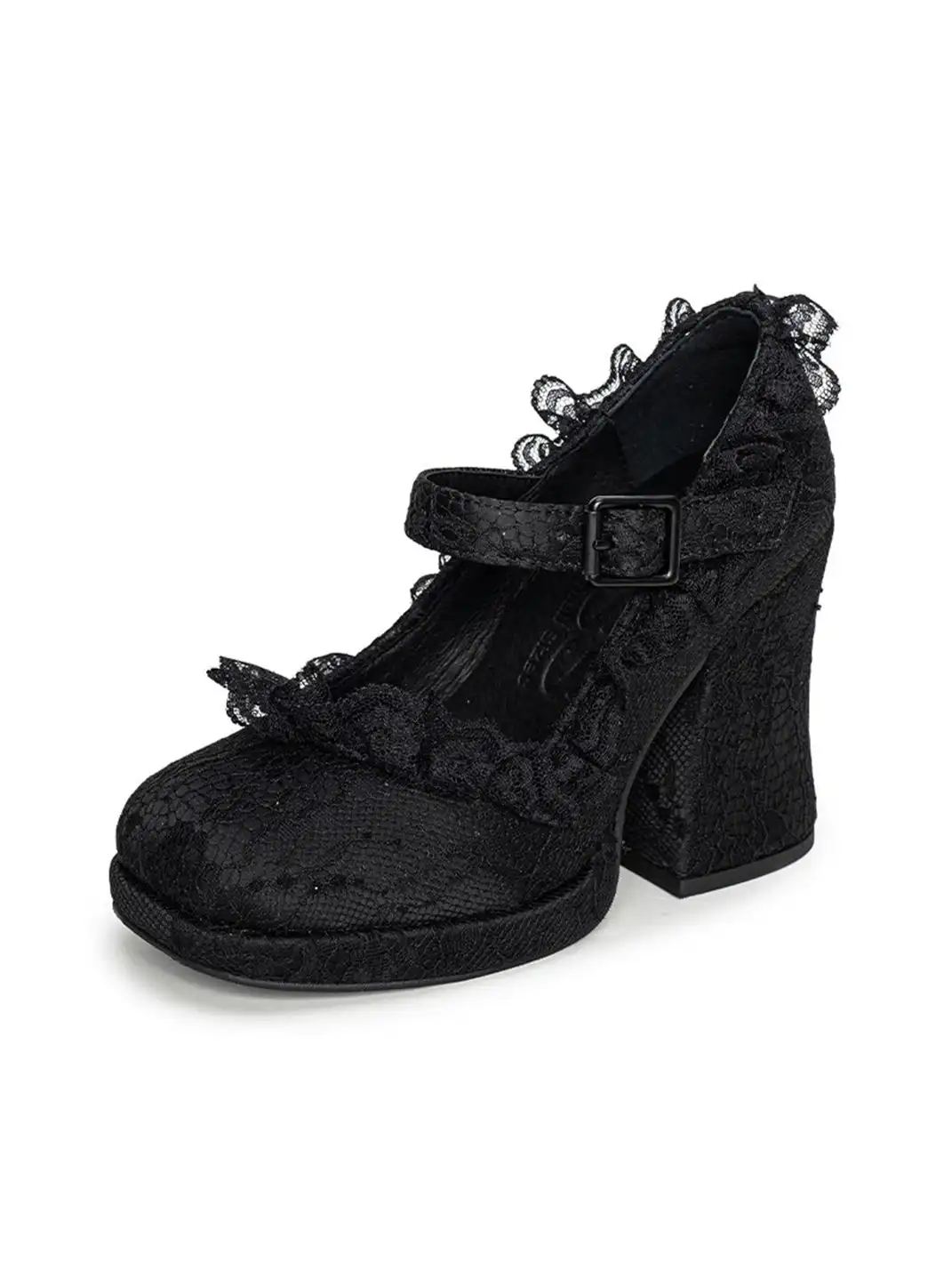 Dolly Bae | Lace 9cm Chunky Heel Shoes