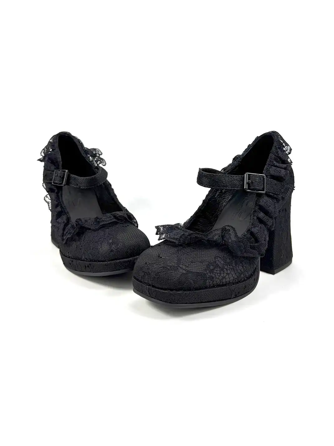 Dolly Bae | Lace 9cm Chunky Heel Shoes