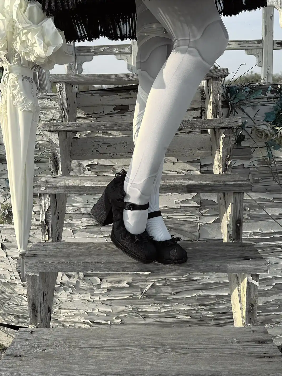 Dolly Bae | Lace 9cm Chunky Heel Shoes