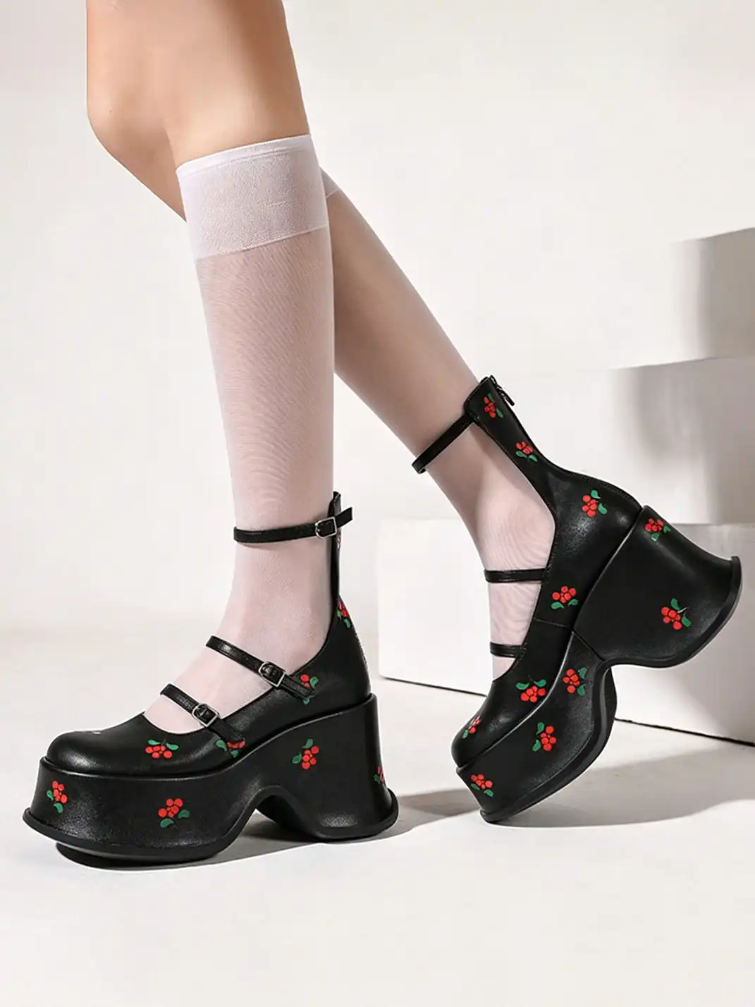Dolly Bae | Thick-soled Shallow Mouth Mary Jane Shoes