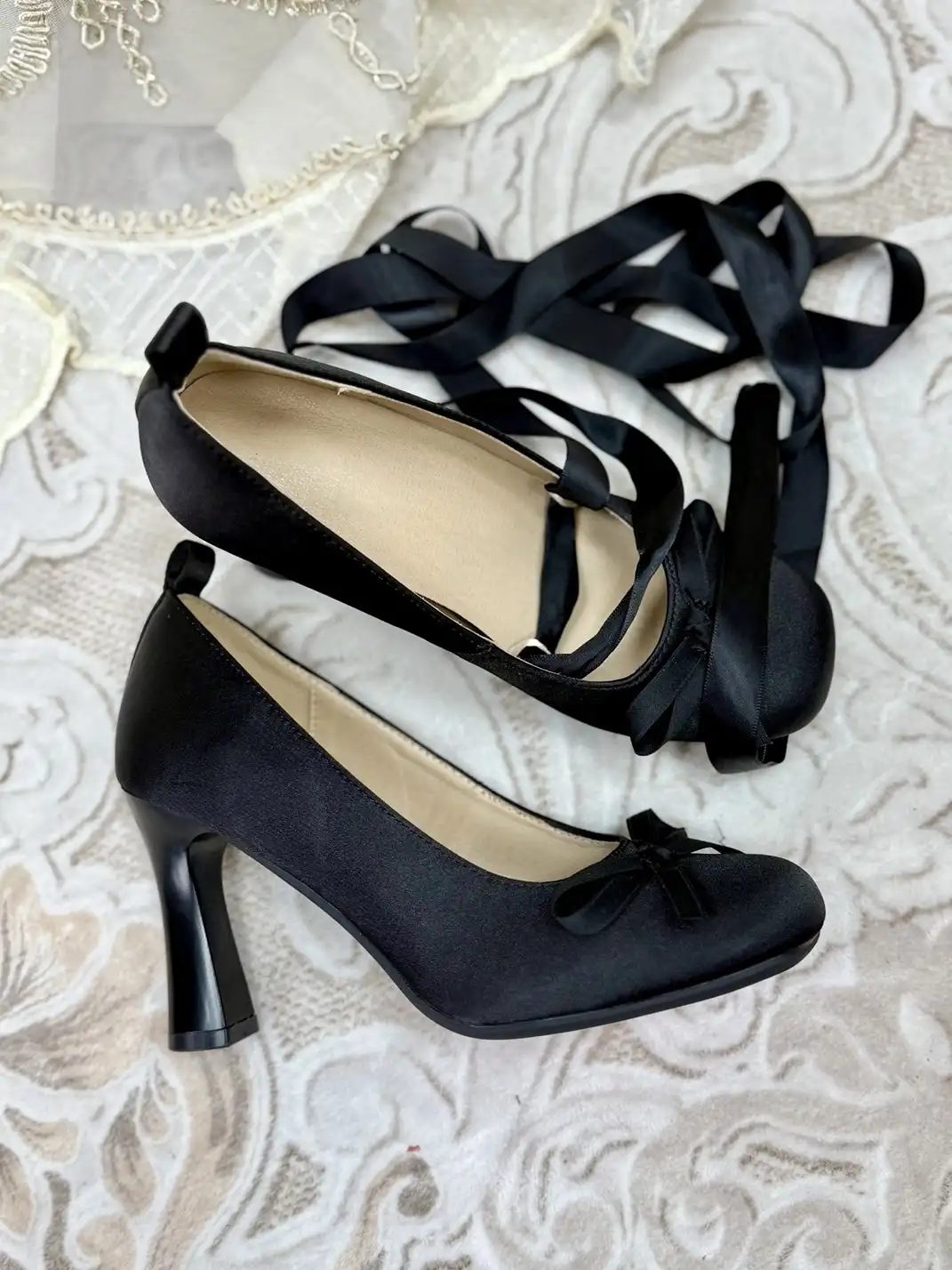 Dolly Bae | 9CM Mary Jane Lace-Up High Heels