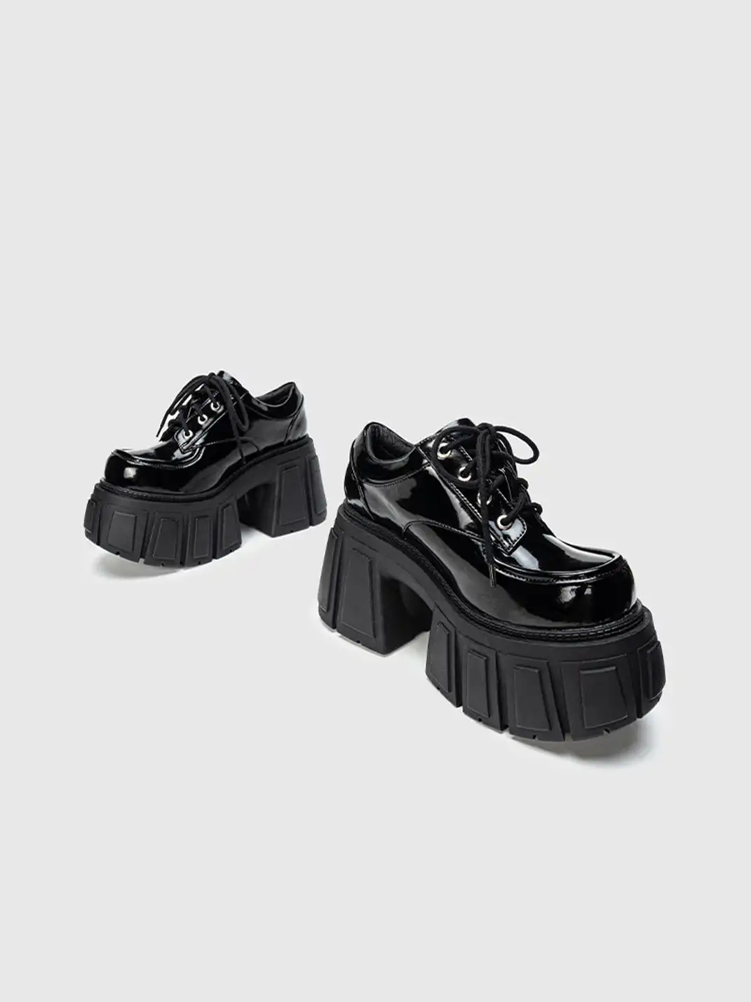 Dolly Bae | Chunky Heel Thick Sole Leather Shoes