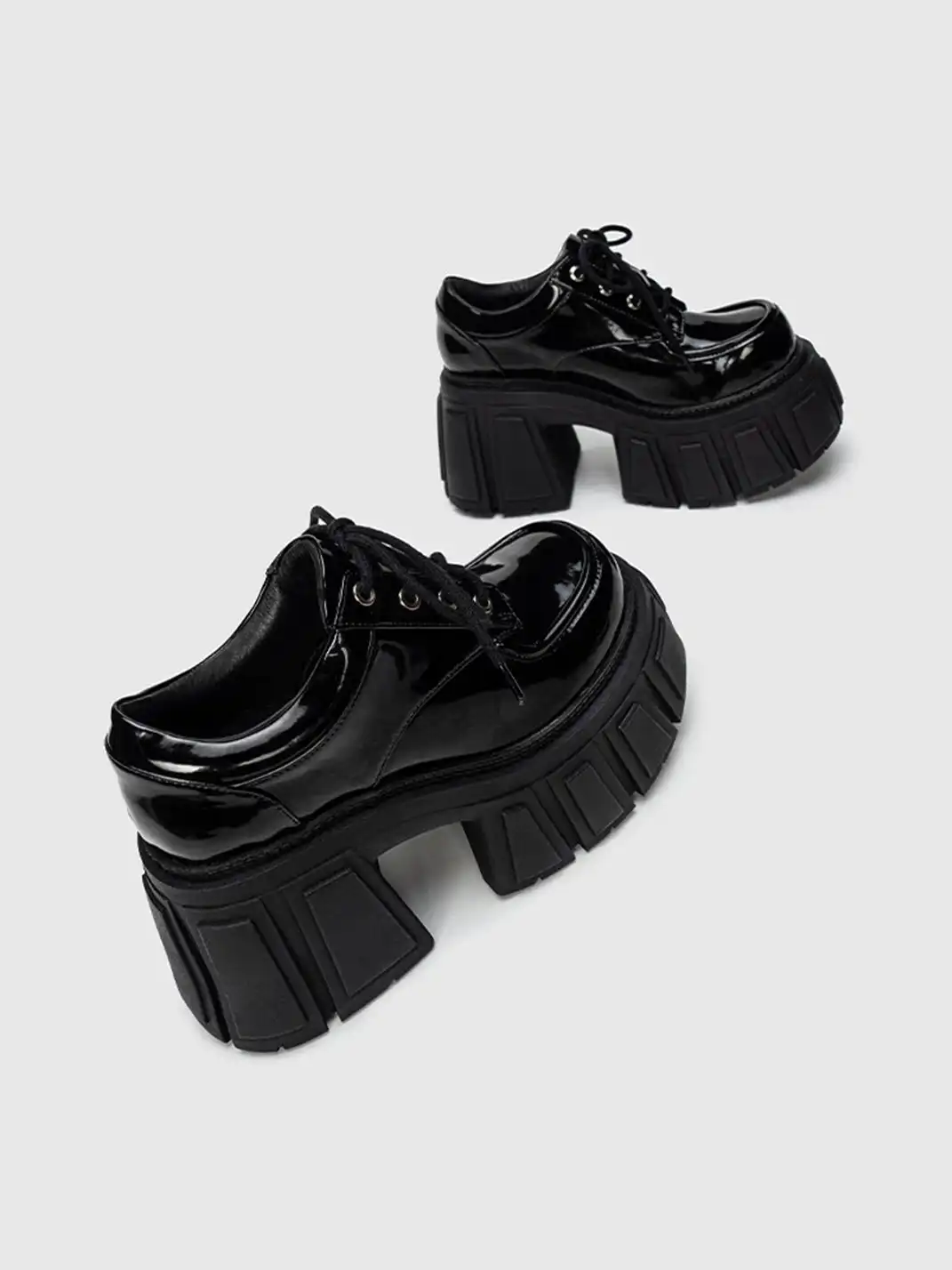 Dolly Bae | Chunky Heel Thick Sole Leather Shoes