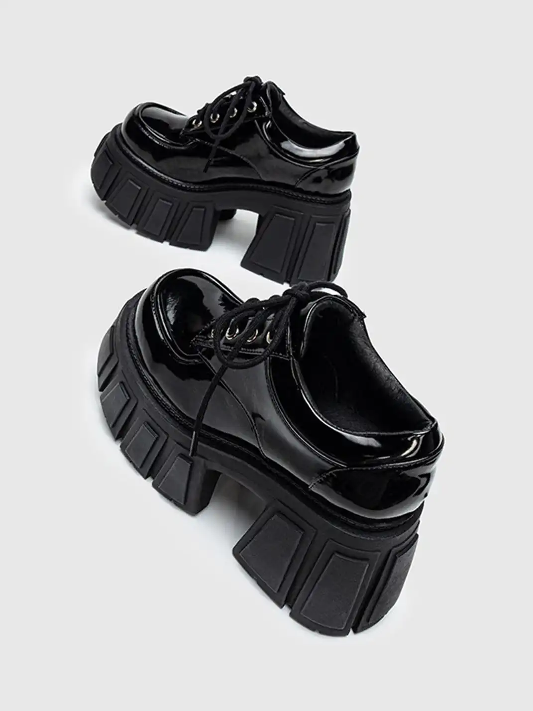 Dolly Bae | Chunky Heel Thick Sole Leather Shoes
