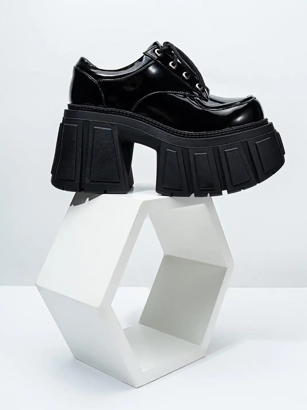 Dolly Bae | Chunky Heel Thick Sole Leather Shoes