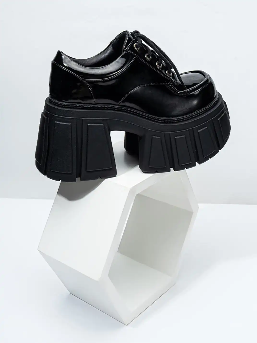 Dolly Bae | Chunky Heel Thick Sole Leather Shoes