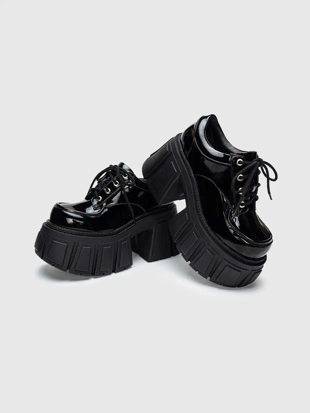 Dolly Bae | Chunky Heel Thick Sole Leather Shoes
