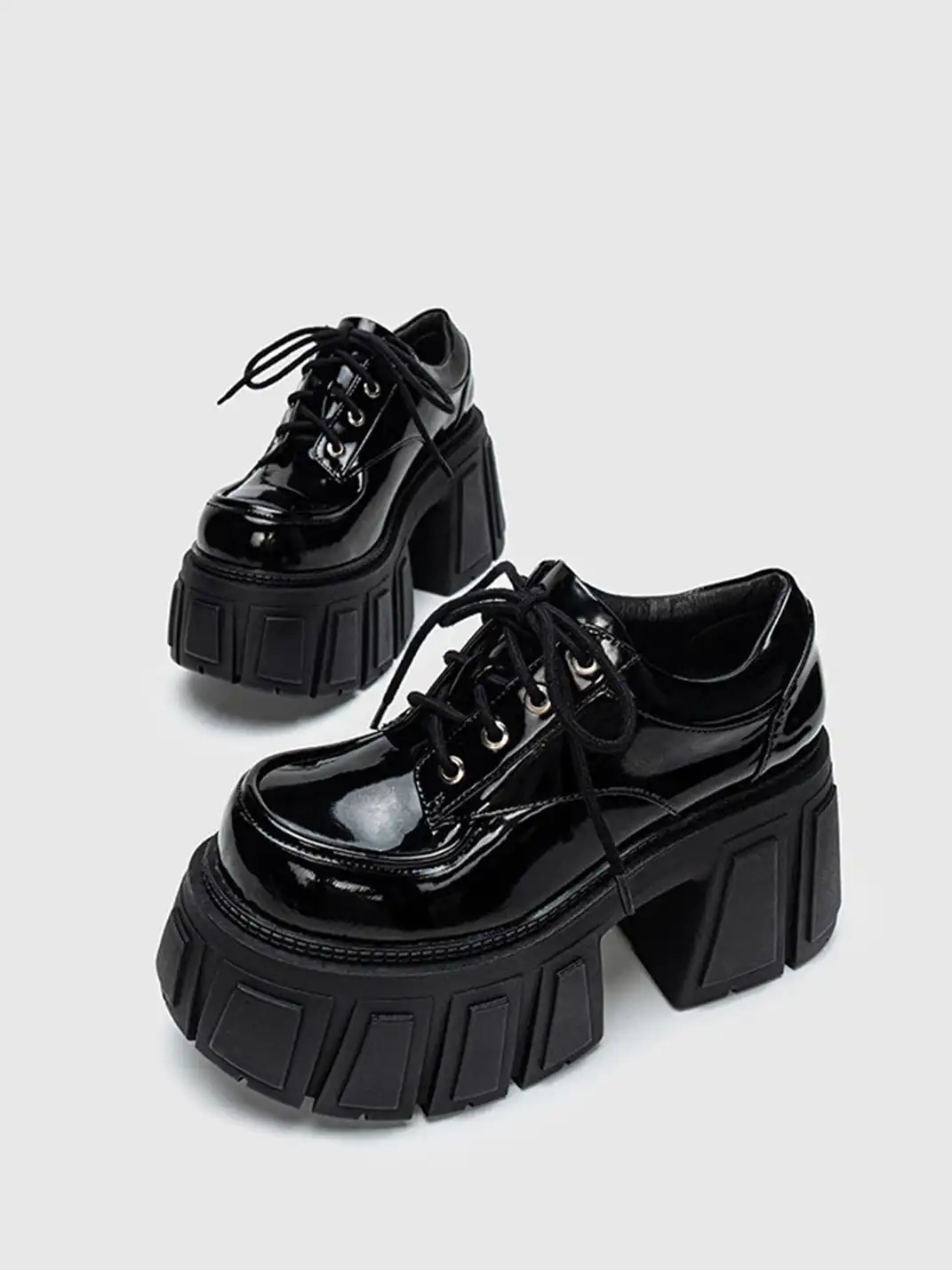Dolly Bae | Chunky Heel Thick Sole Leather Shoes