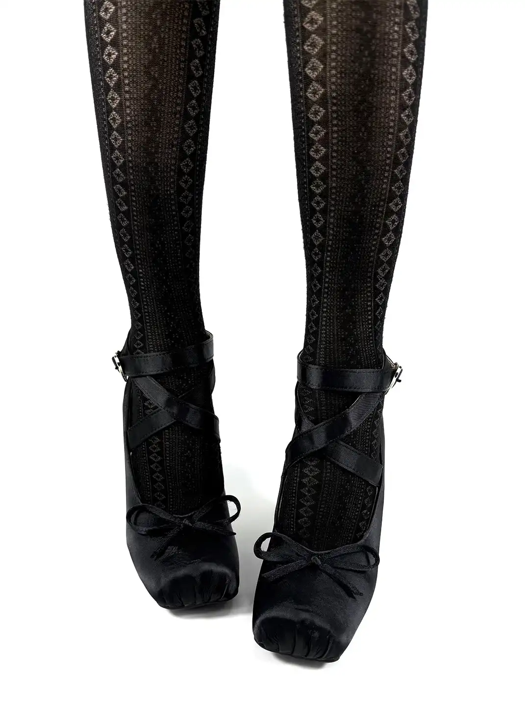 Dolly Bae | 9CM Bow Strap Square Toe High Heels