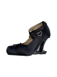 Dolly Bae | 9CM Bow Strap Square Toe High Heels
