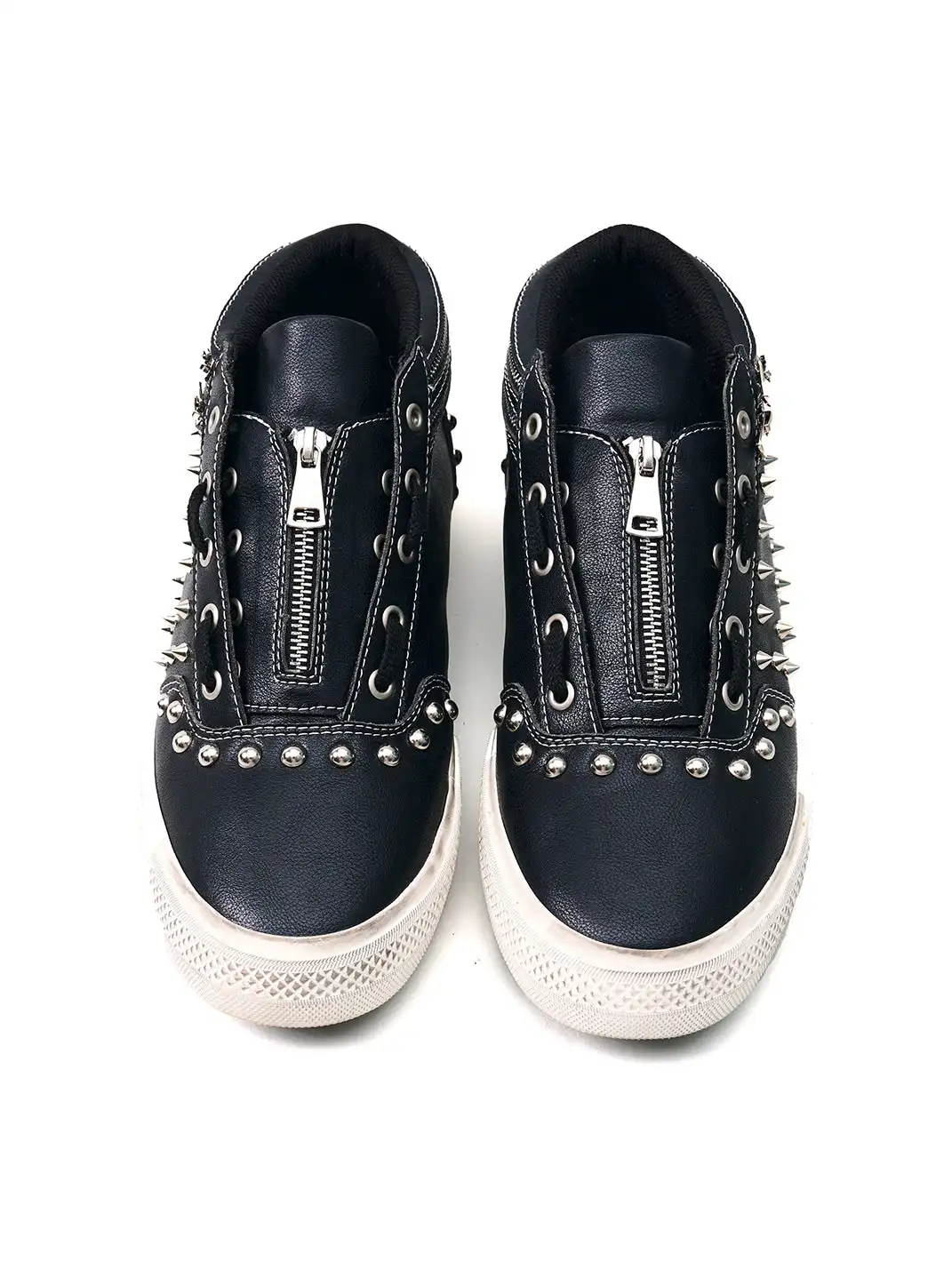 Fourth3ex | Double-Zipper Rivet Skate Sneaker