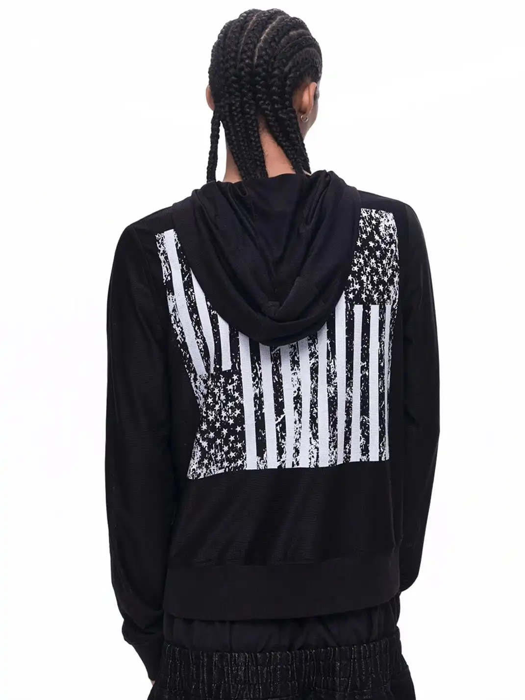 Fourth3ex | Pentagram Printed Hooded Sun Protection Jacket