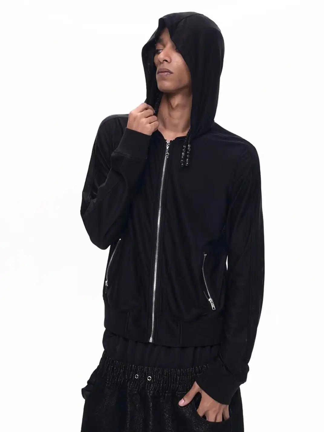 Fourth3ex | Pentagram Printed Hooded Sun Protection Jacket