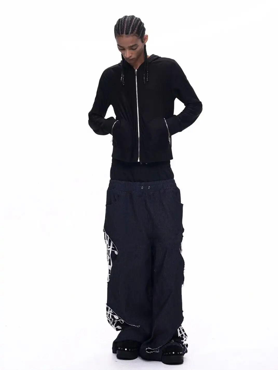 Fourth3ex | Pentagram Printed Hooded Sun Protection Jacket