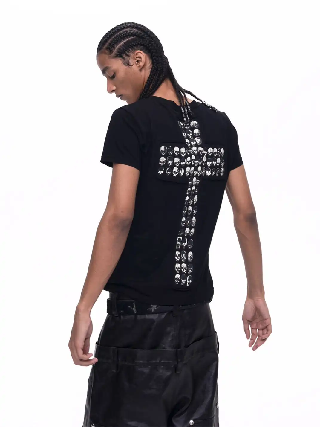 Fourth3ex | Cross & Skull Printed T-Shirt