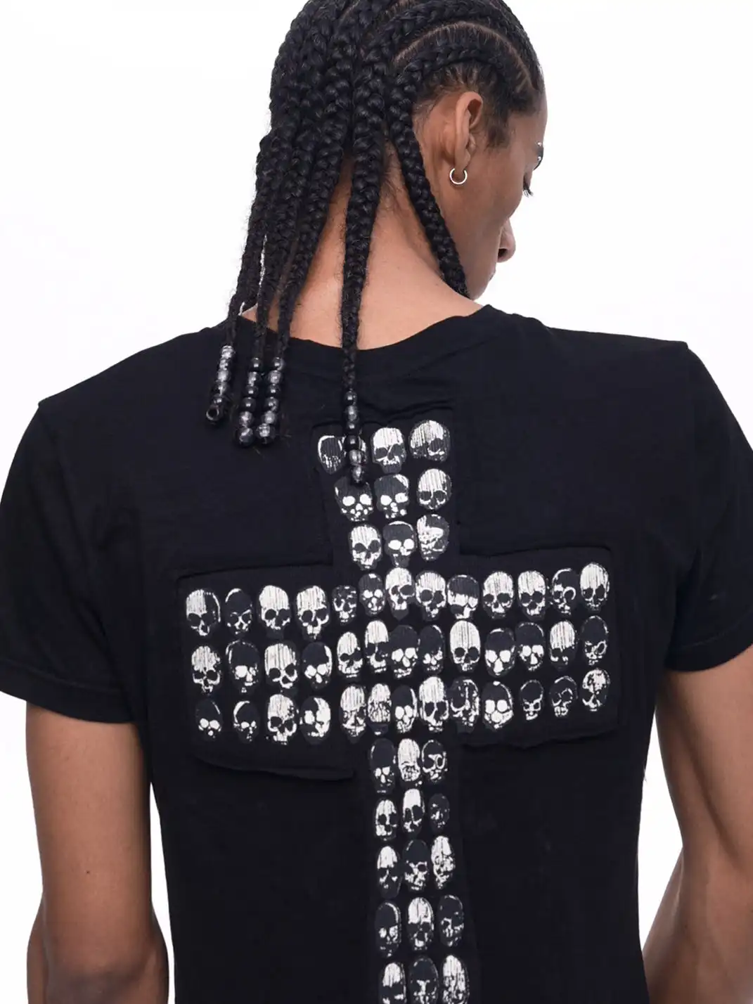 Fourth3ex | Cross & Skull Printed T-Shirt