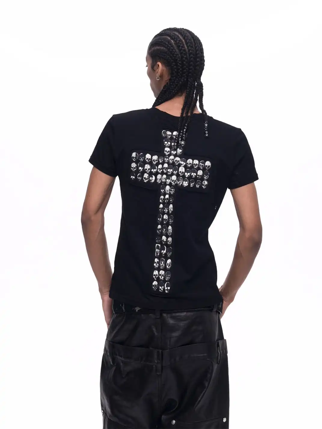 Fourth3ex | Cross & Skull Printed T-Shirt