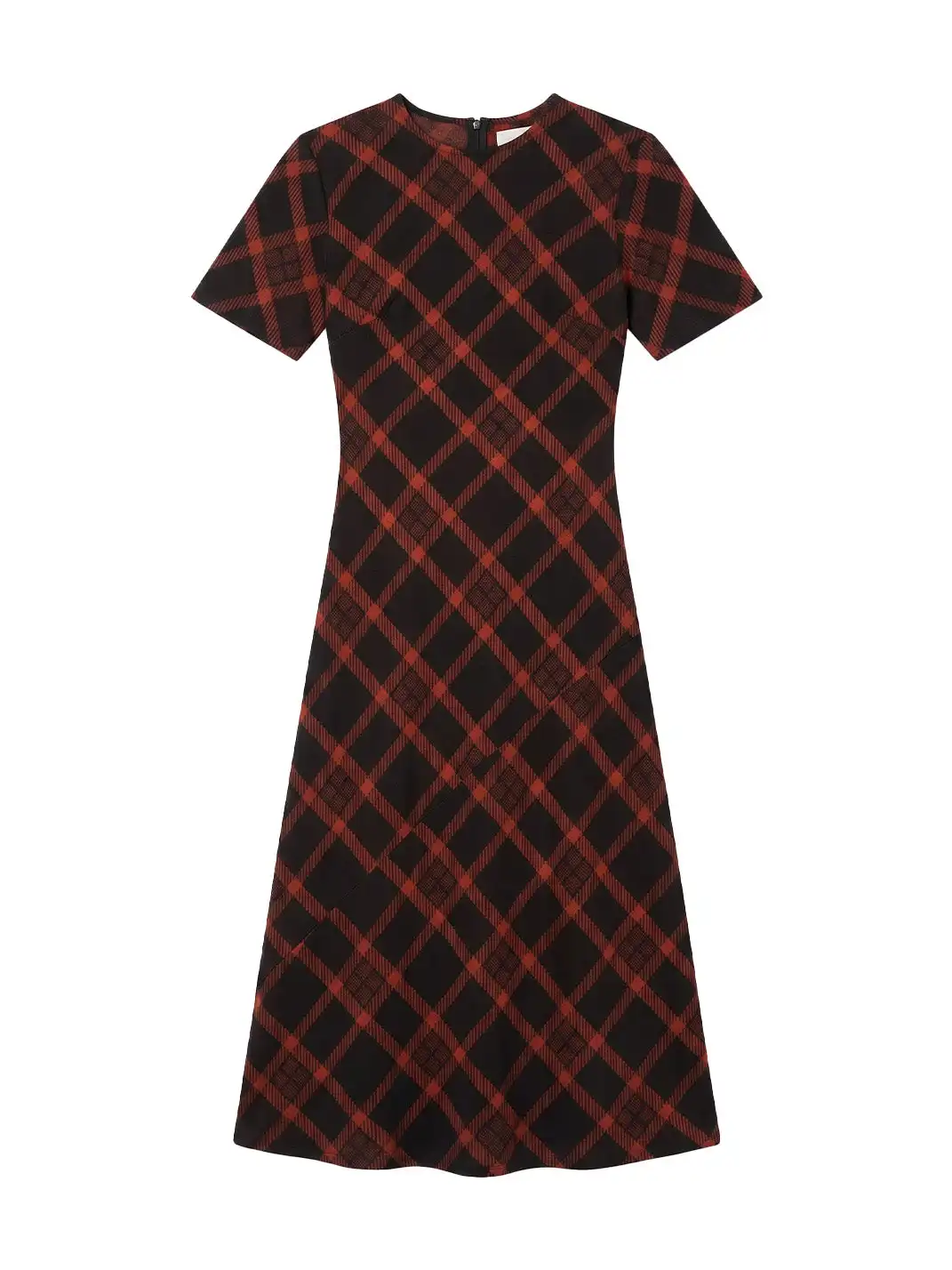 Risque Rose | Vintage Plaid Silk Dress