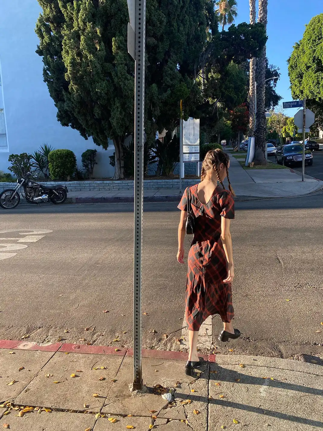 Risque Rose | Vintage Plaid Silk Dress