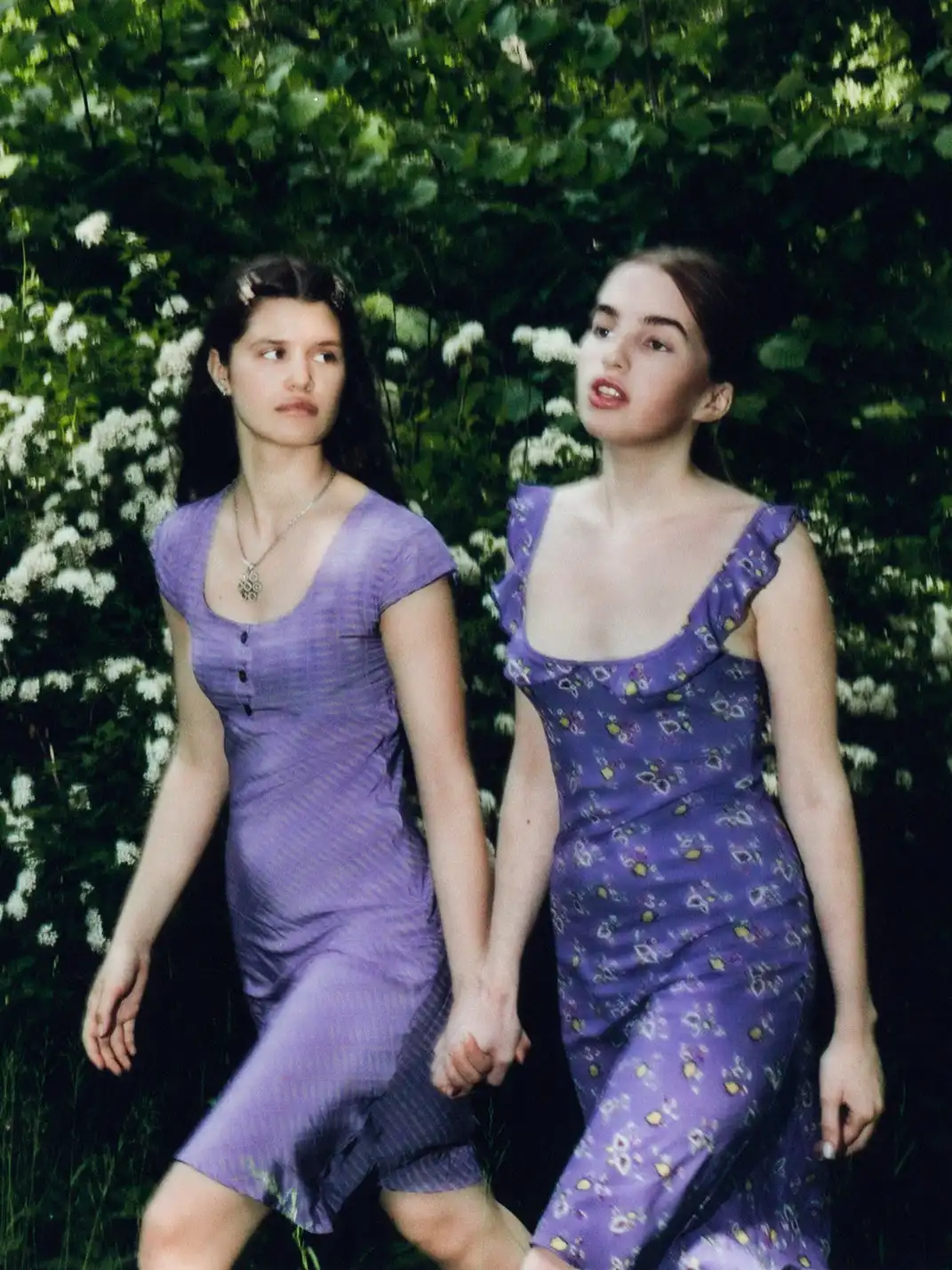 Risque Rose | Blue Floral Silk Crepe De Chine Dress
