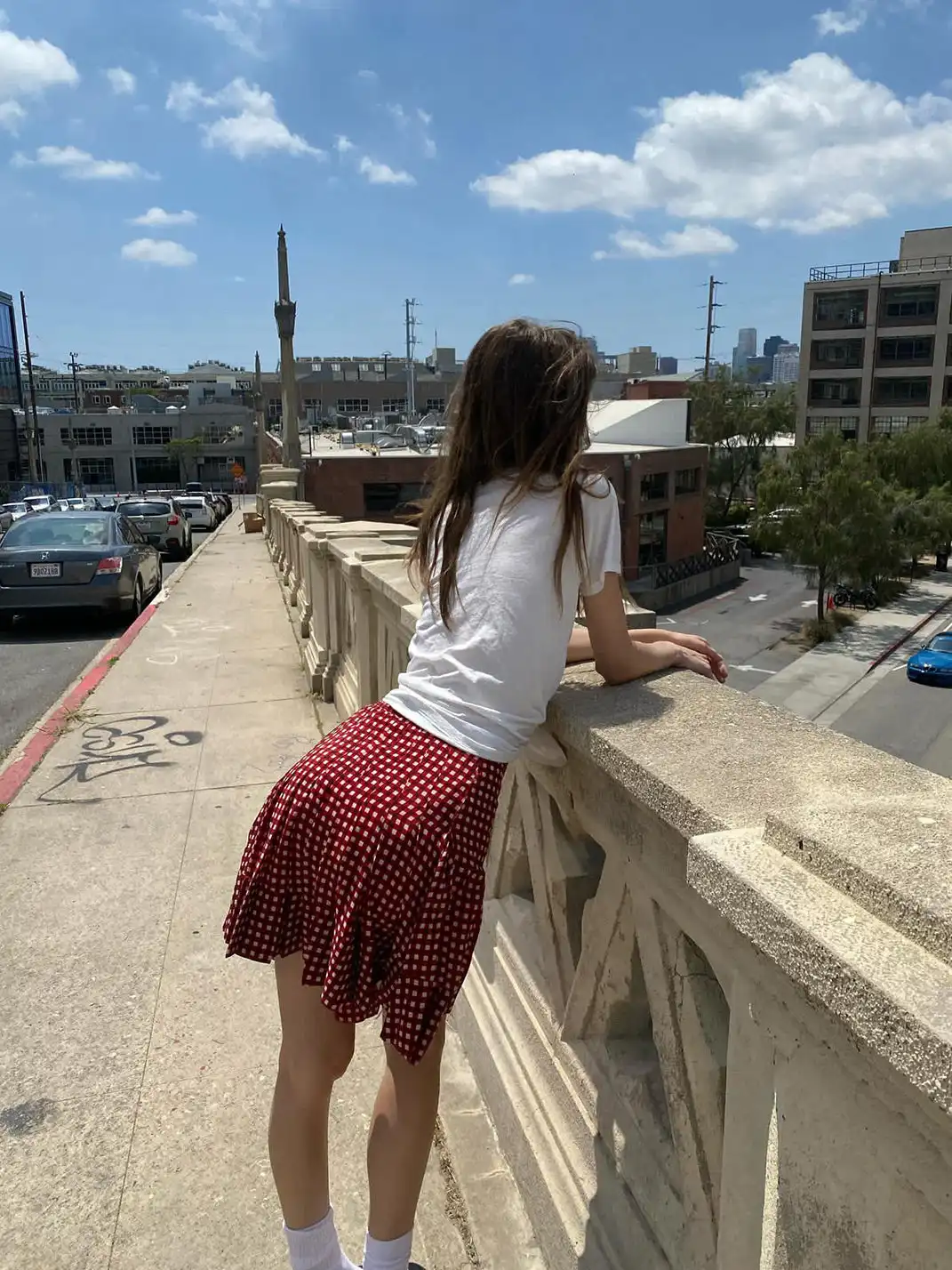 Risque Rose | Plaid Top Shorts Pleated Skirt Set