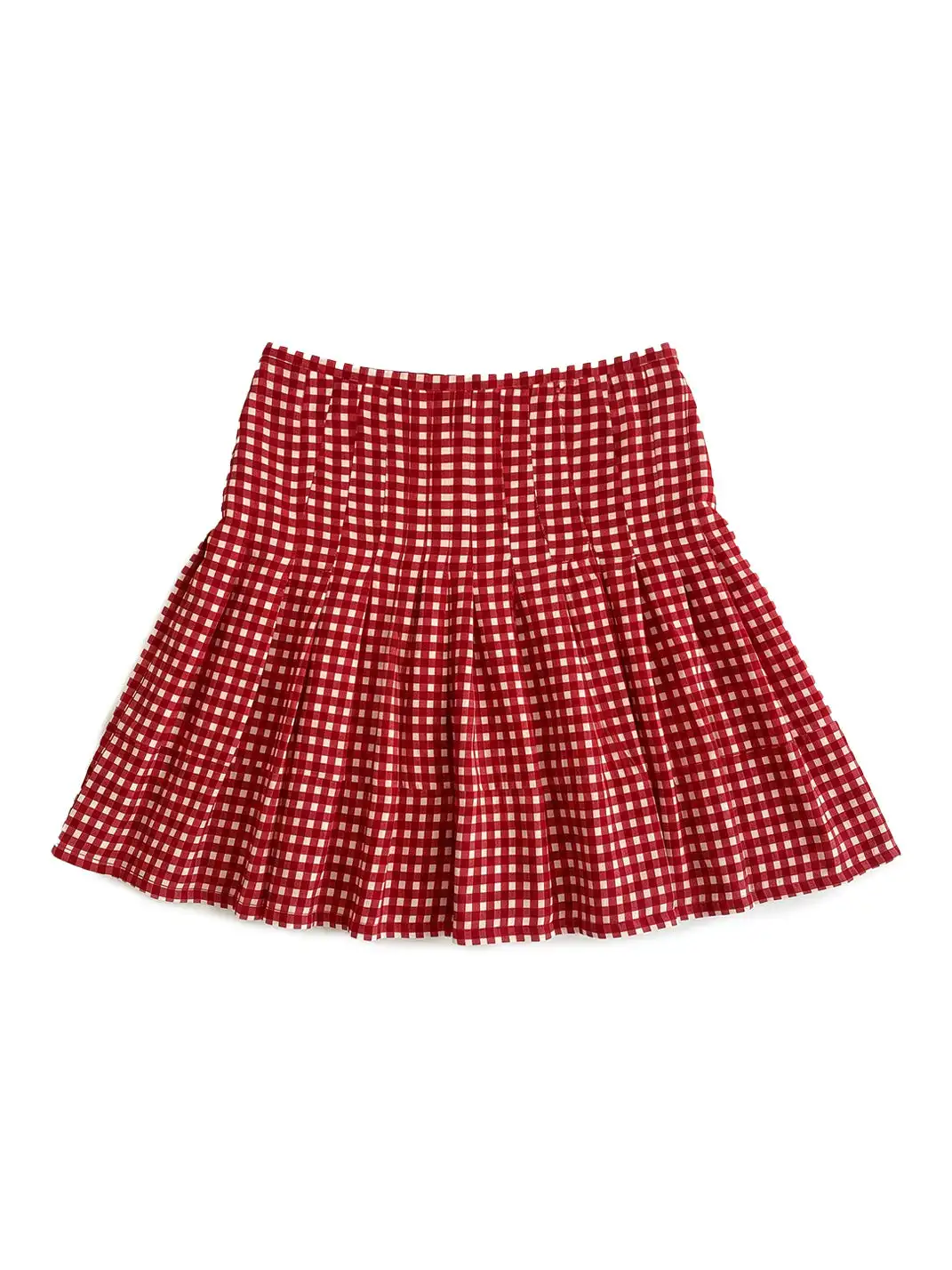 Risque Rose | Plaid Top Shorts Pleated Skirt Set