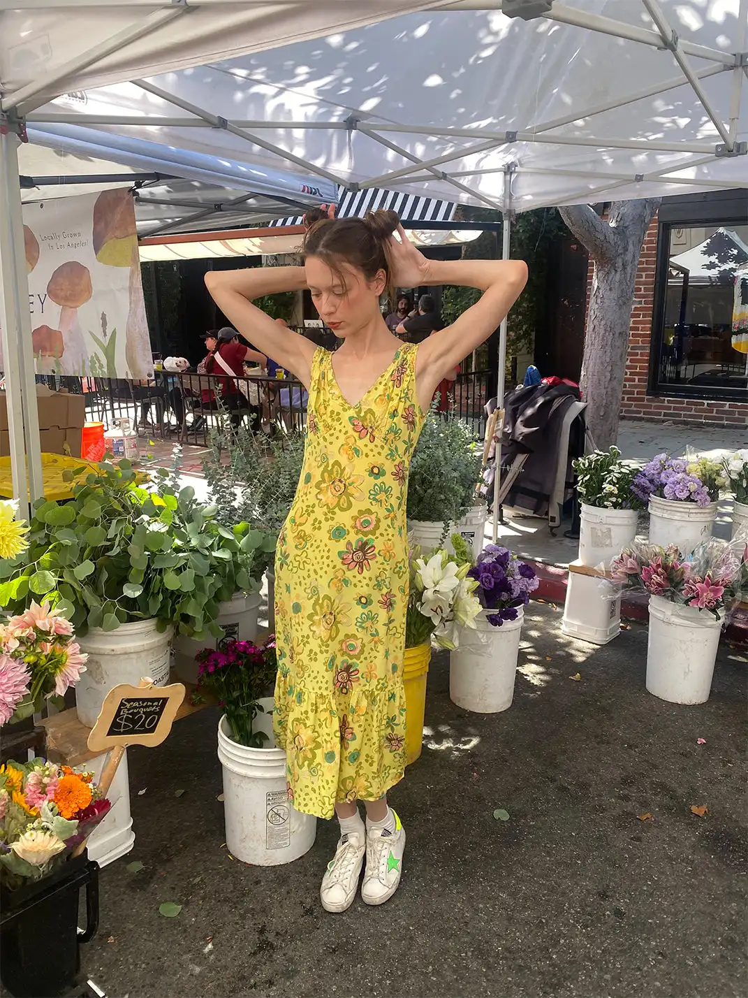 Risque Rose | Silk Graffiti Printed Dress