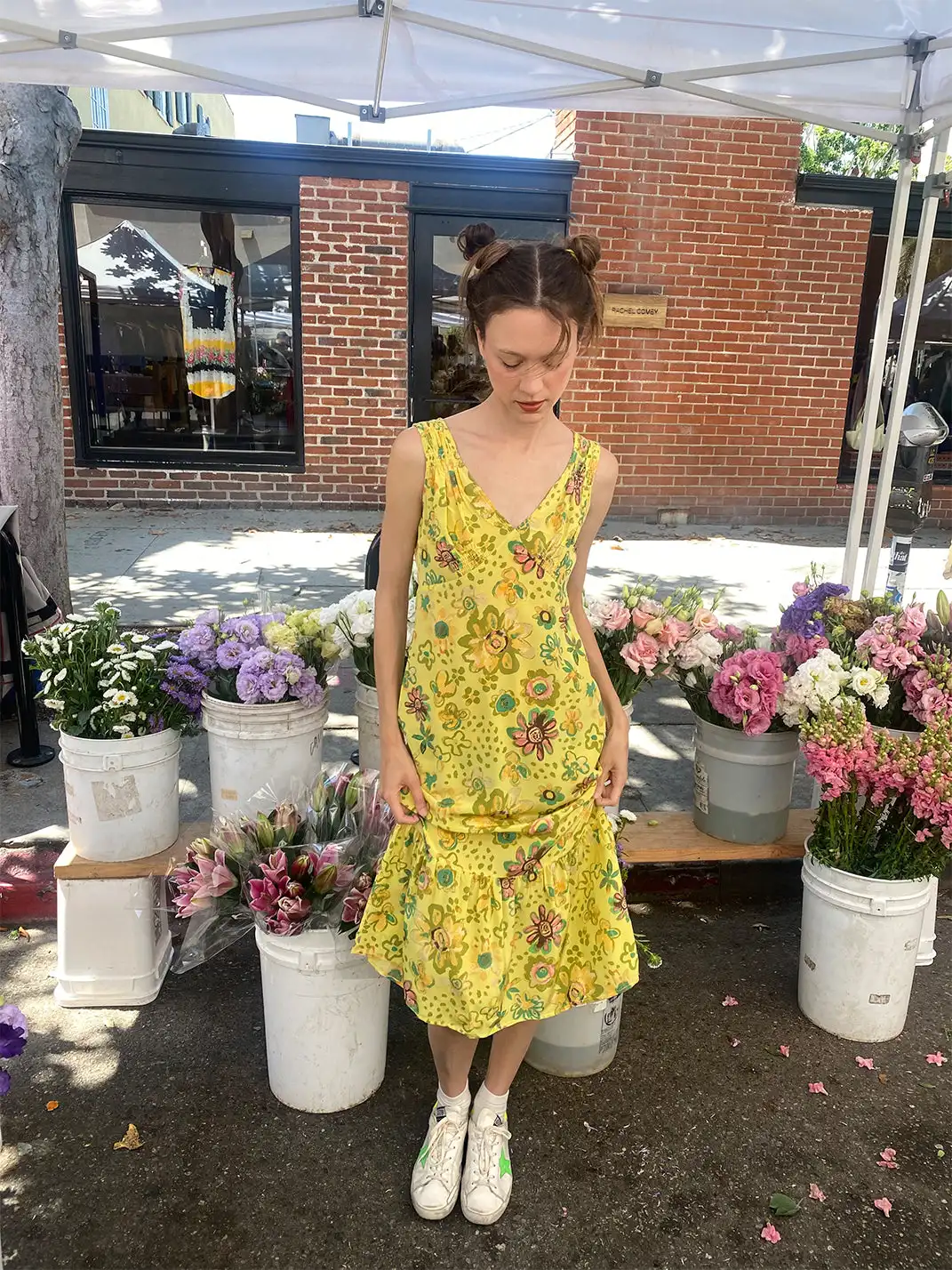 Risque Rose | Silk Graffiti Printed Dress