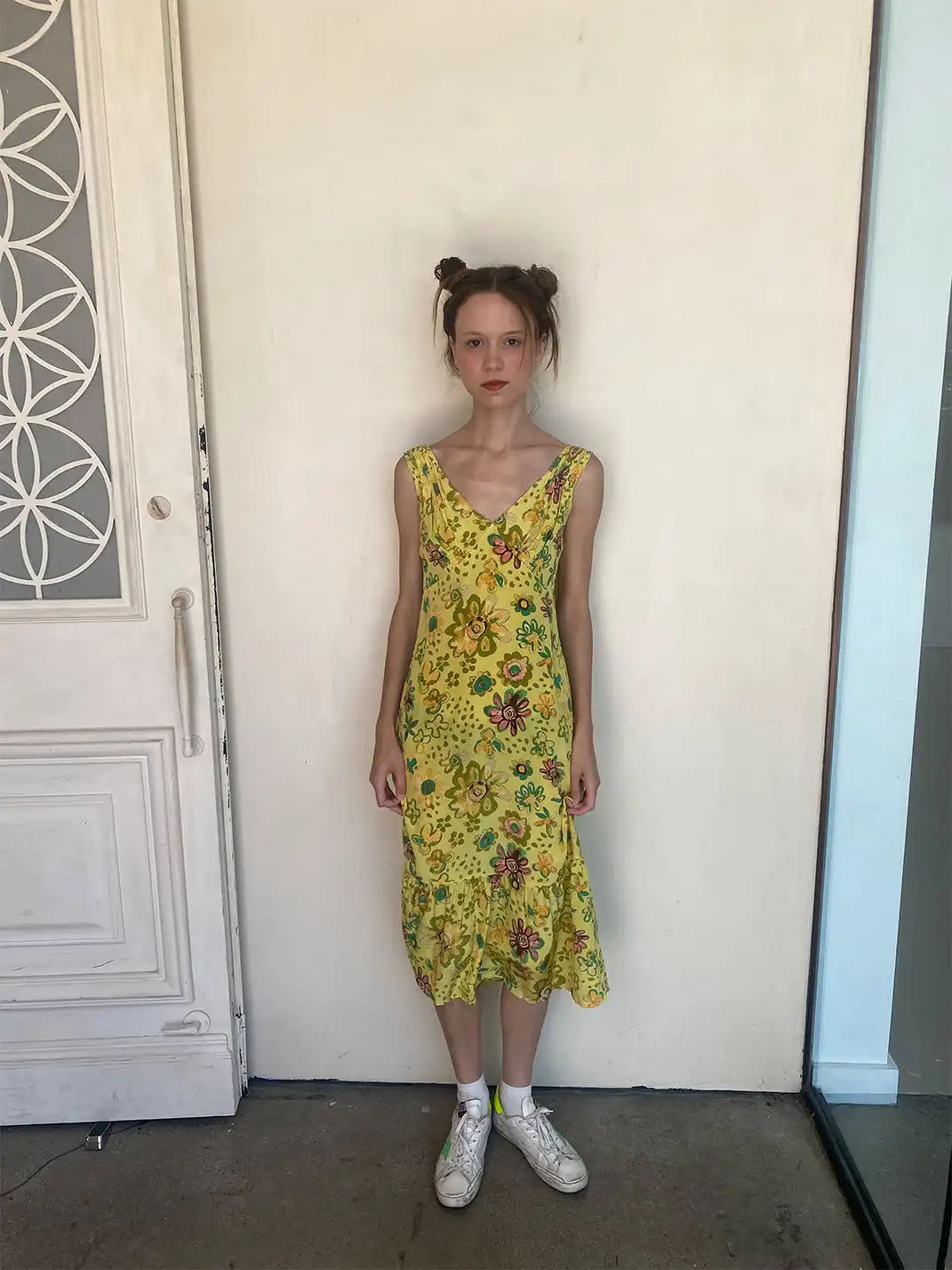 Risque Rose | Silk Graffiti Printed Dress