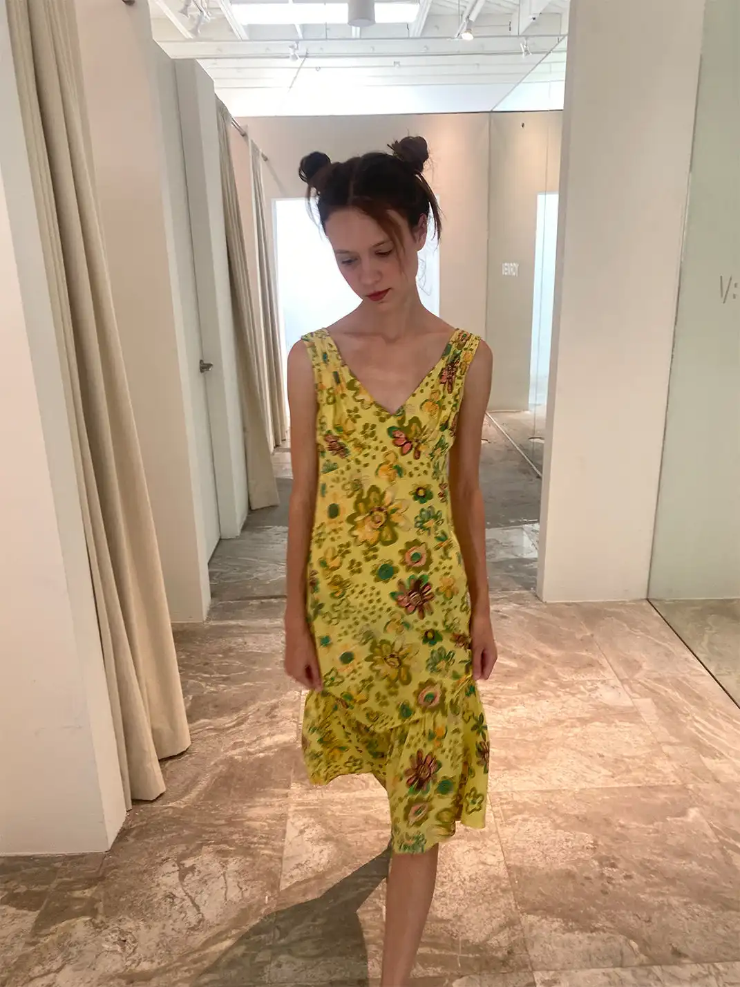 Risque Rose | Silk Graffiti Printed Dress