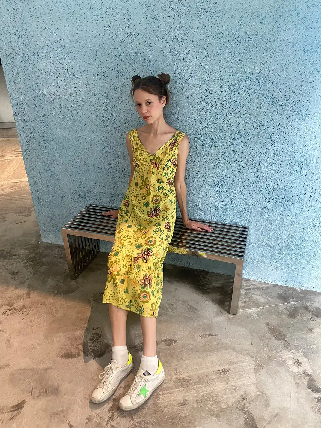 Risque Rose | Silk Graffiti Printed Dress