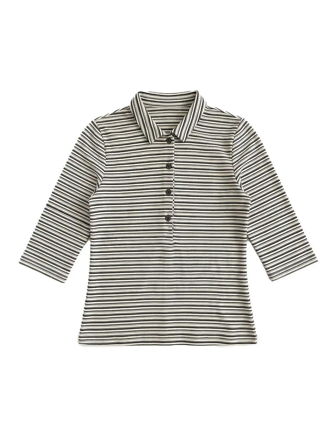 Risque Rose | Cotton And Linen Striped T-Shirt + Denim Skirt