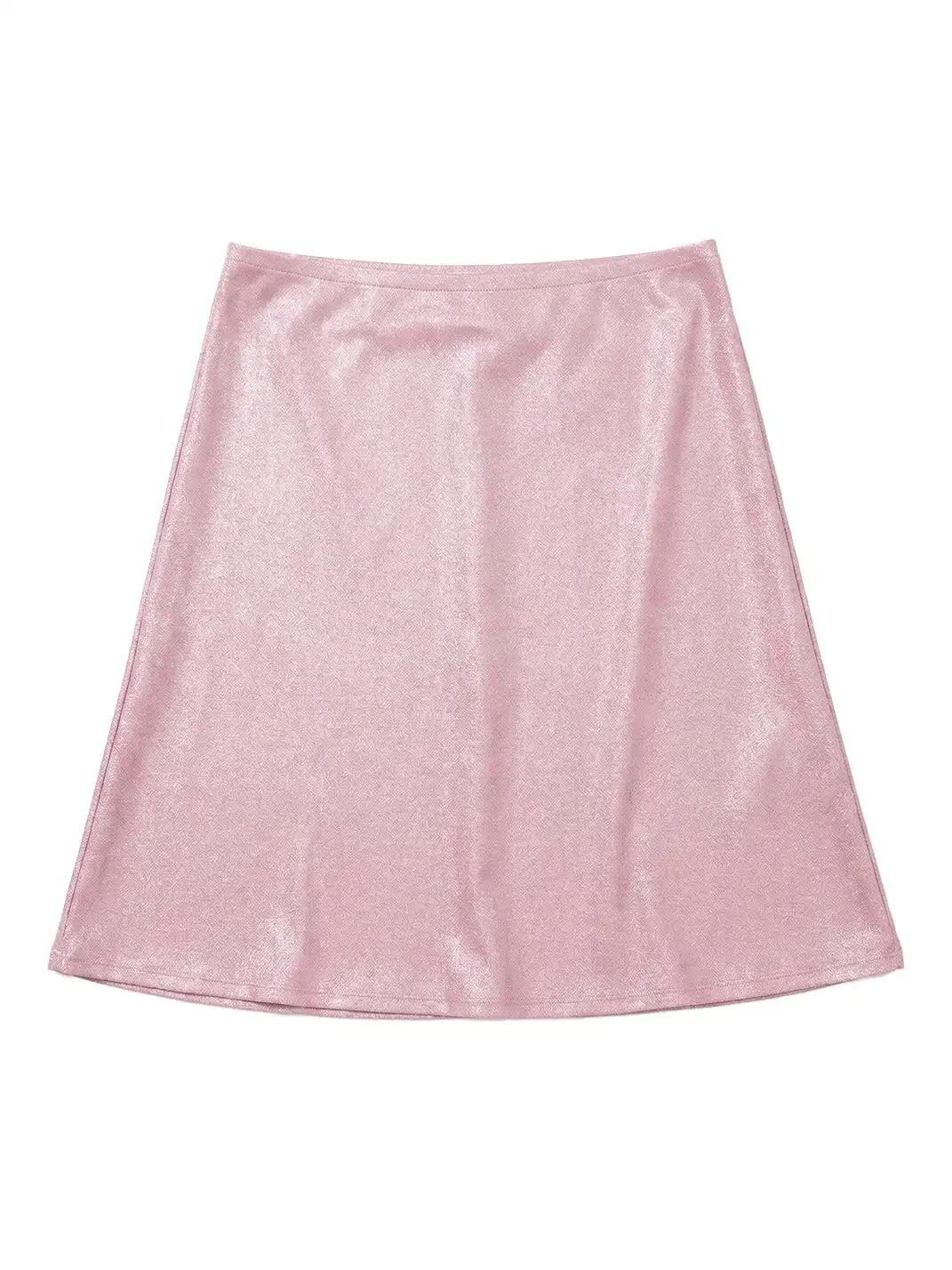 Risque Rose | Pearl Pink Silver Hot Stamping Silk Tank Top & Skirt Set