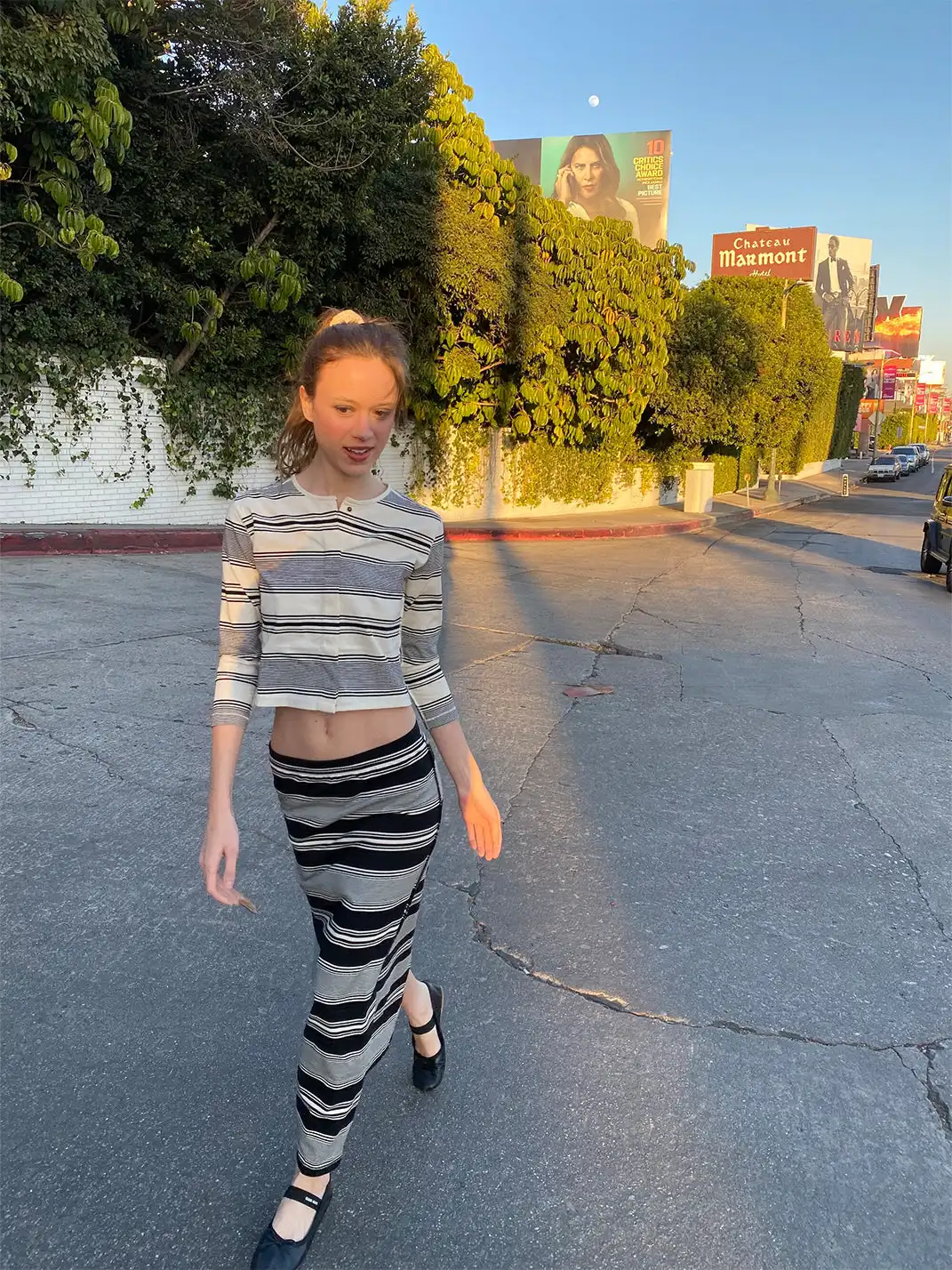 Risque Rose | Black & White Striped Two-Piece Set