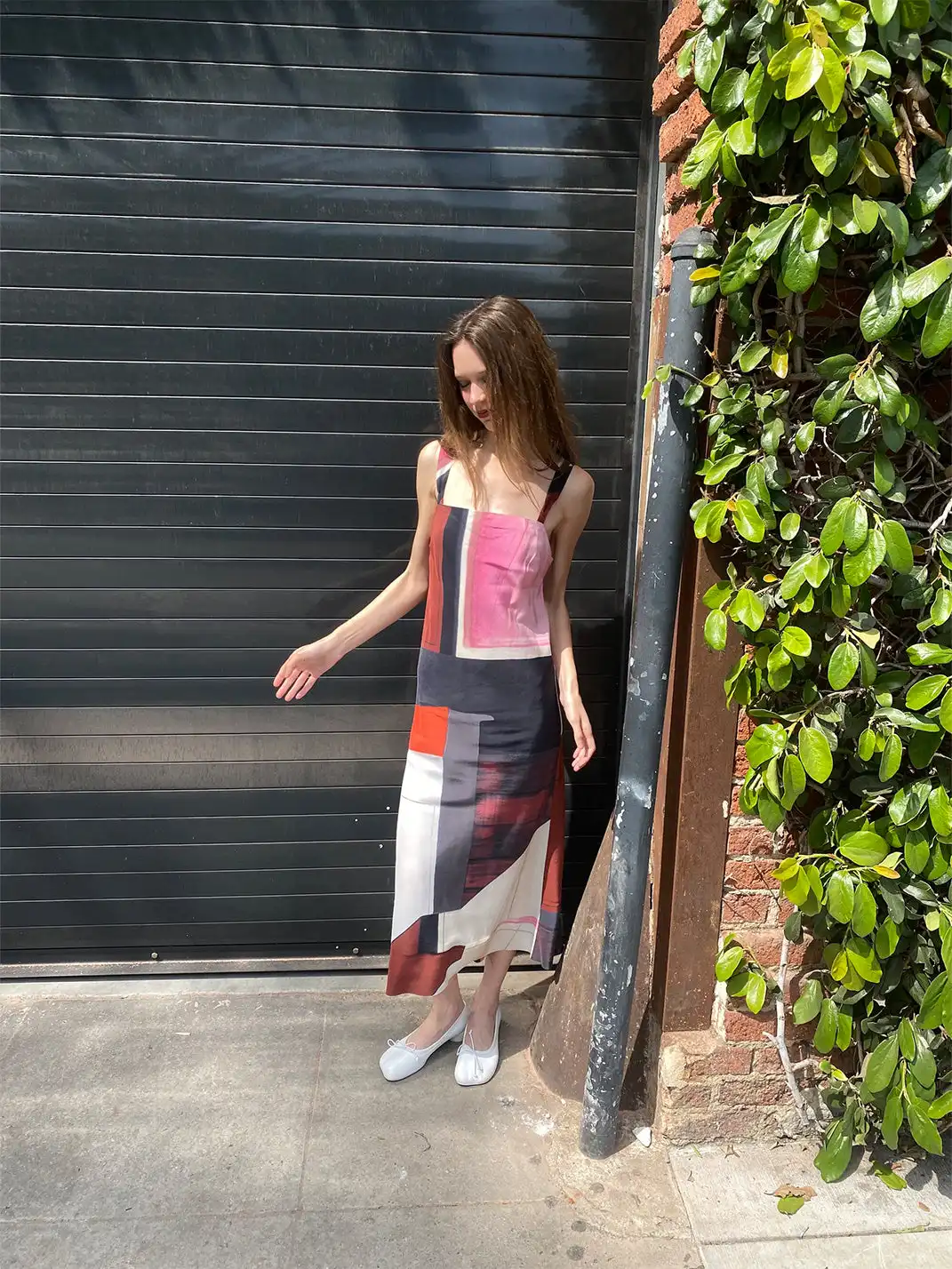 Risque Rose | Camisole Spliced Silk Dress