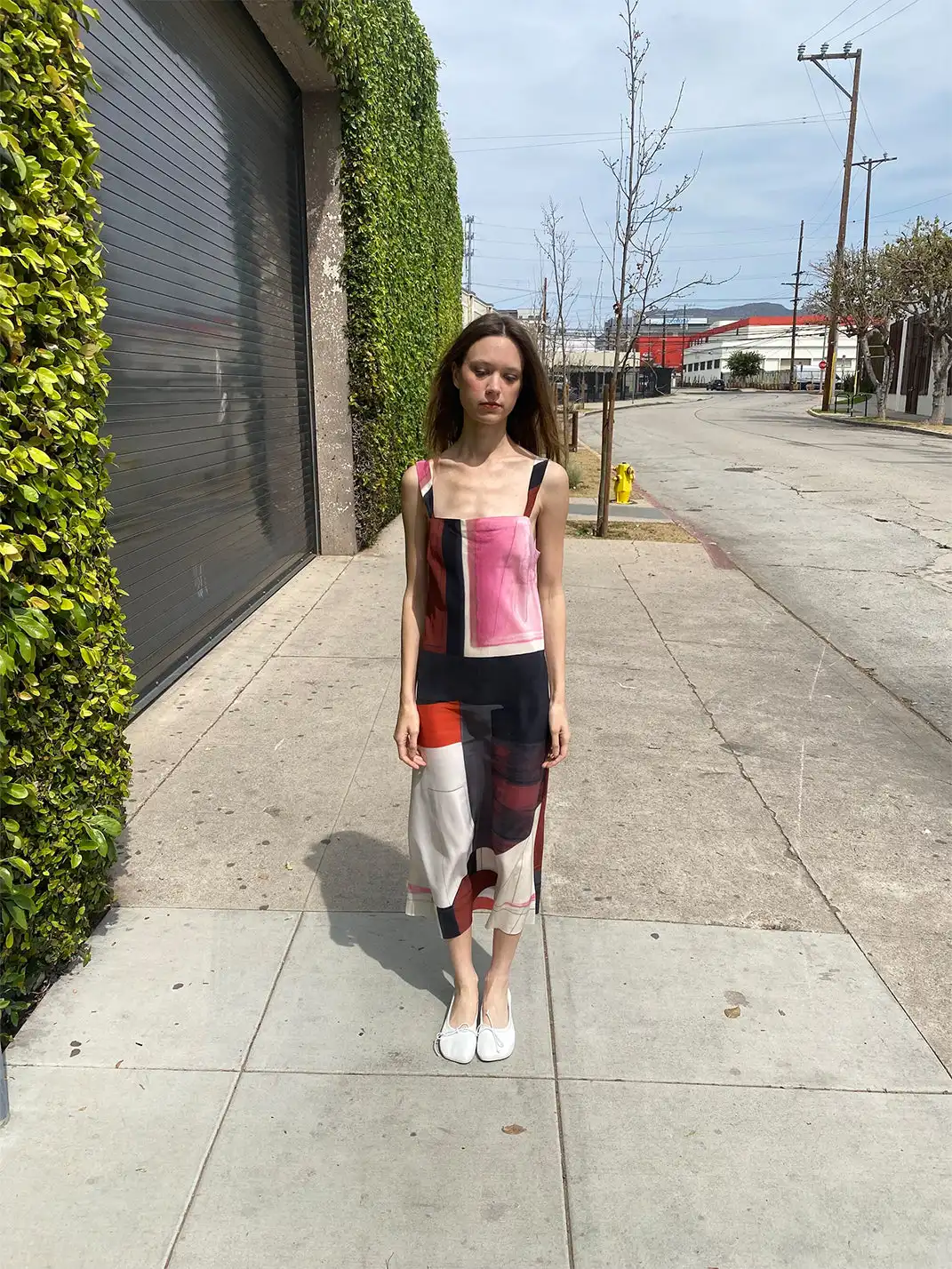 Risque Rose | Camisole Spliced Silk Dress