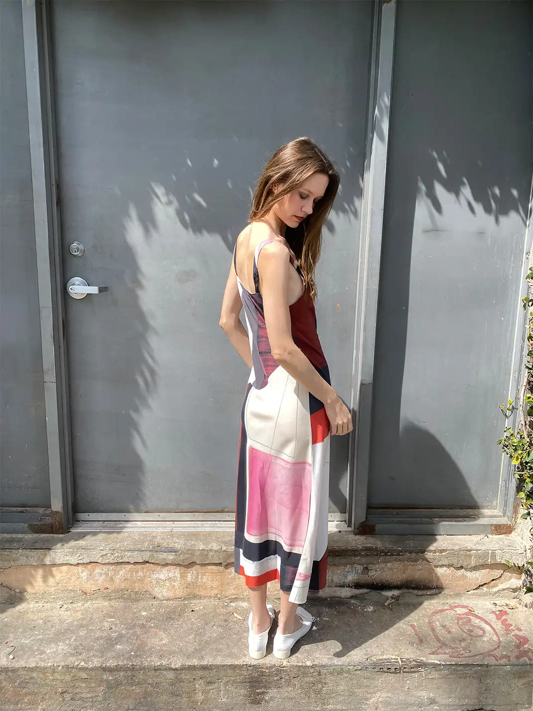 Risque Rose | Camisole Spliced Silk Dress