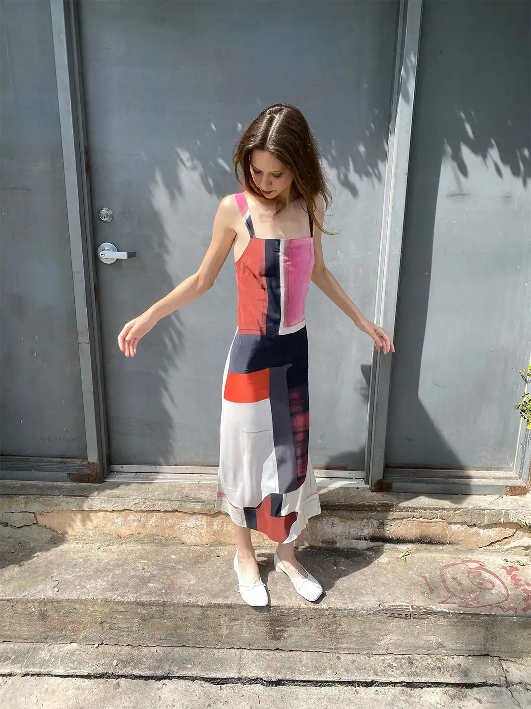 Risque Rose | Camisole Spliced Silk Dress