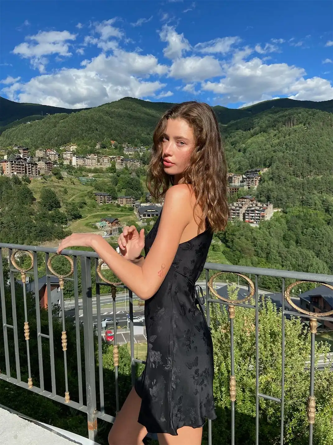 Risque Rose | Butterfly, Flower And Bird Jacquard Tank Dress