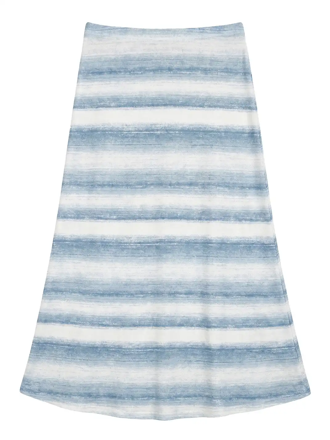 Risque Rose | Blue Striped Ribbed T-Shirt & Long Dress Set