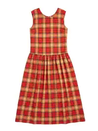 Risque Rose | Dirty Orange Plaid Cotton Dress