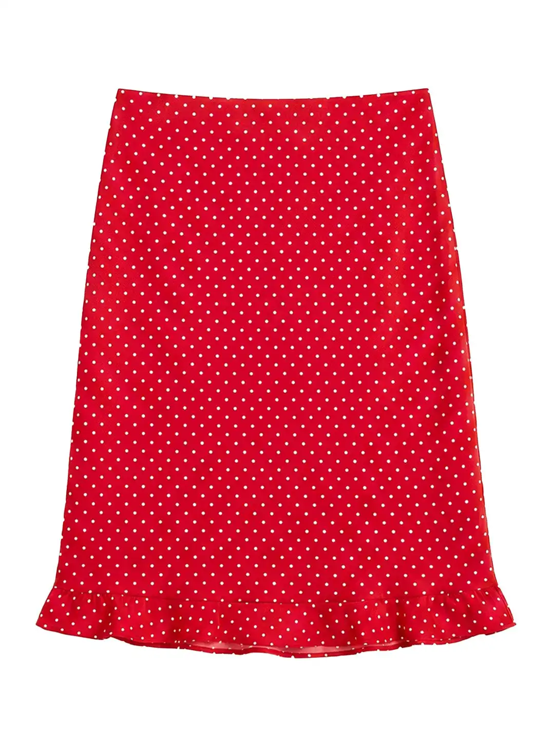 Risque Rose | Wool Knitwear + Polka Dot Satin Silk Skirt