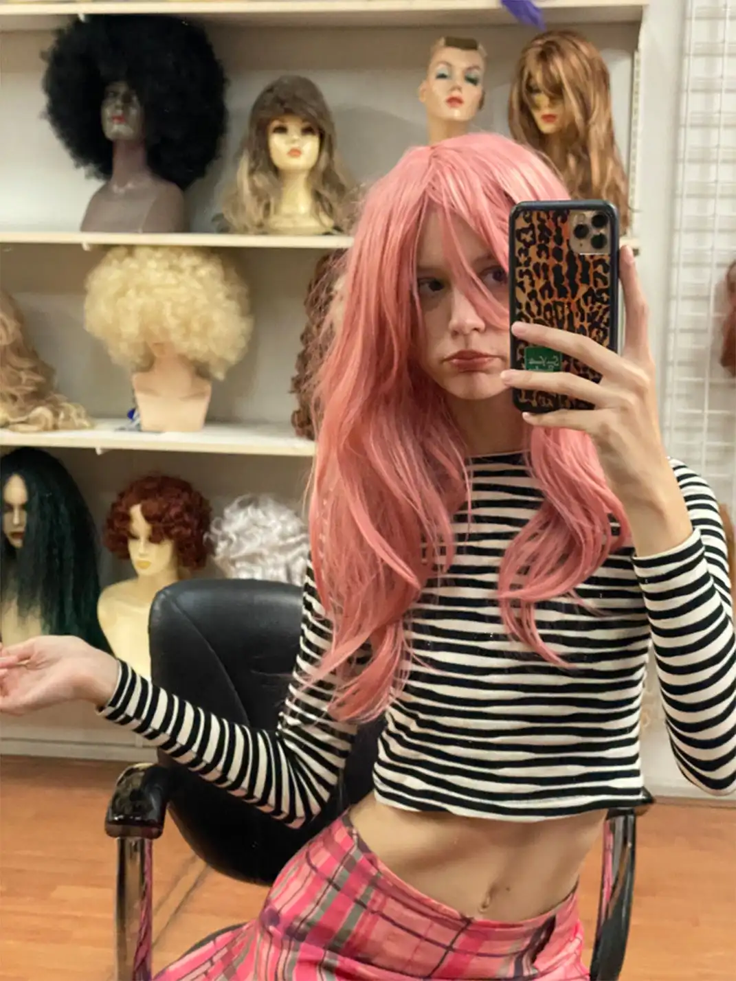 Risque Rose | Irregular Striped Long-Sleeve T-Shirt
