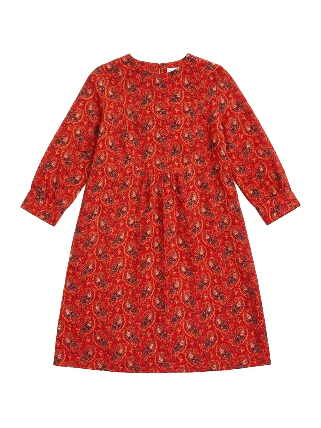 Risque Rose | Orange Red Printed Silk Dress