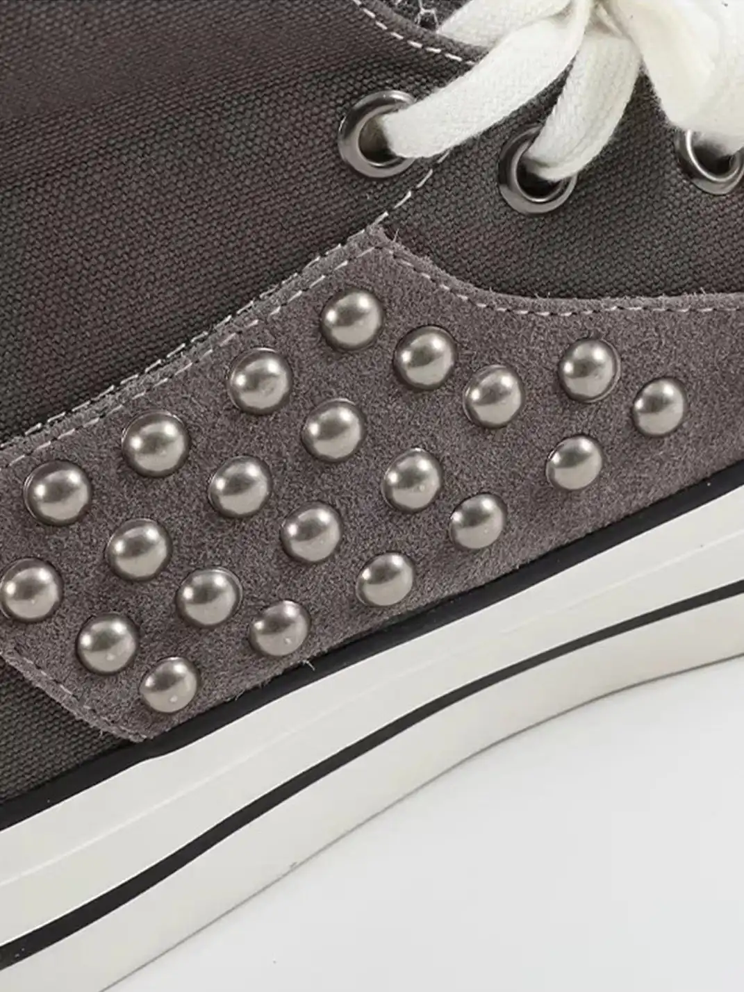 NumbAsia | Zebra Print Rivet Suede Spliced Canvas Shoes