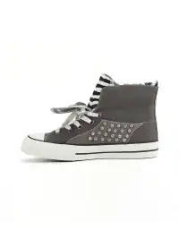 NumbAsia | Zebra Print Rivet Suede Spliced Canvas Shoes