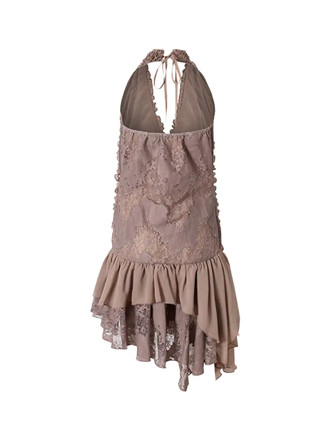 NO ROMANCE | Irregular Hem Halter Dress