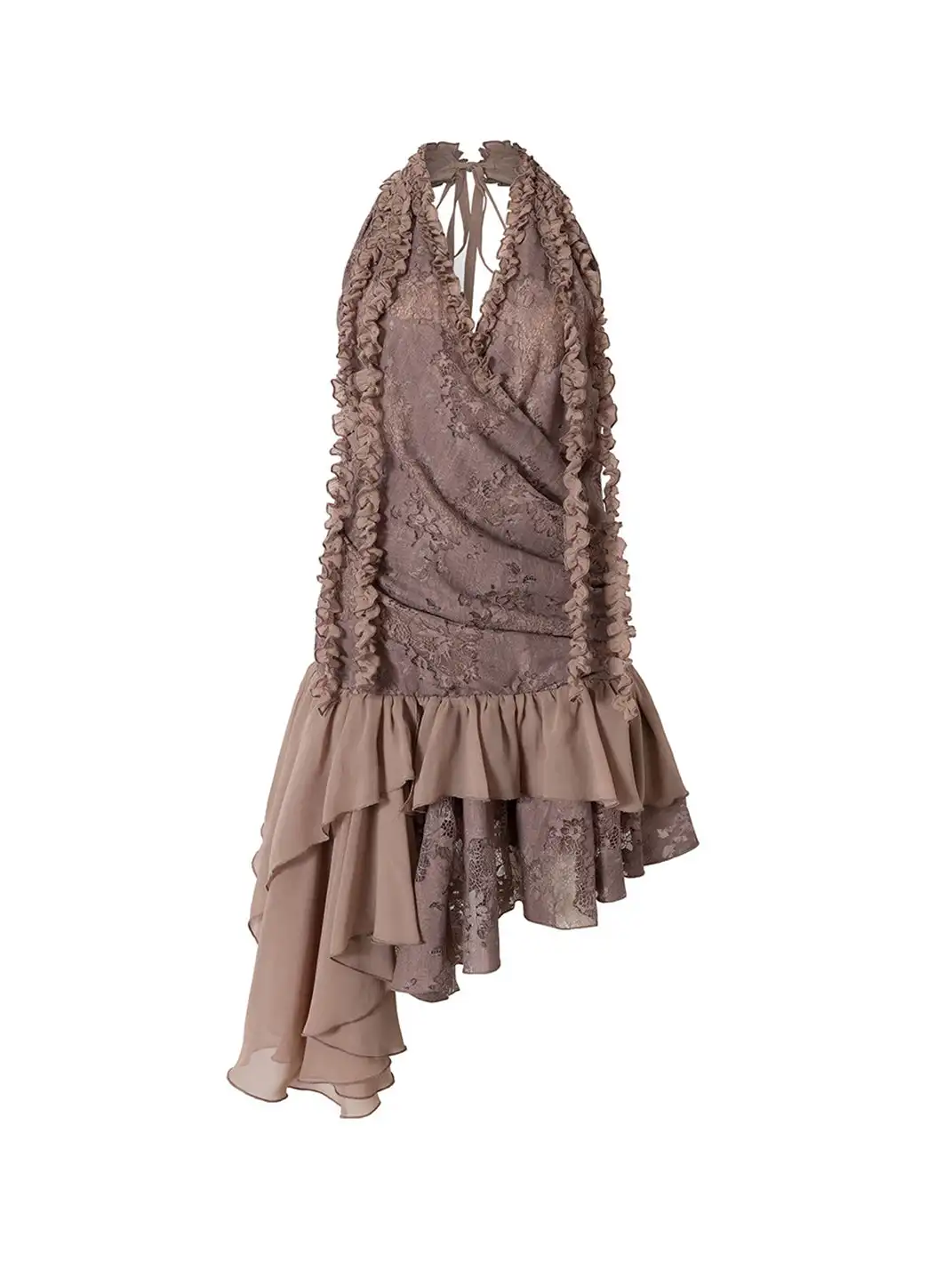 NO ROMANCE | Irregular Hem Halter Dress