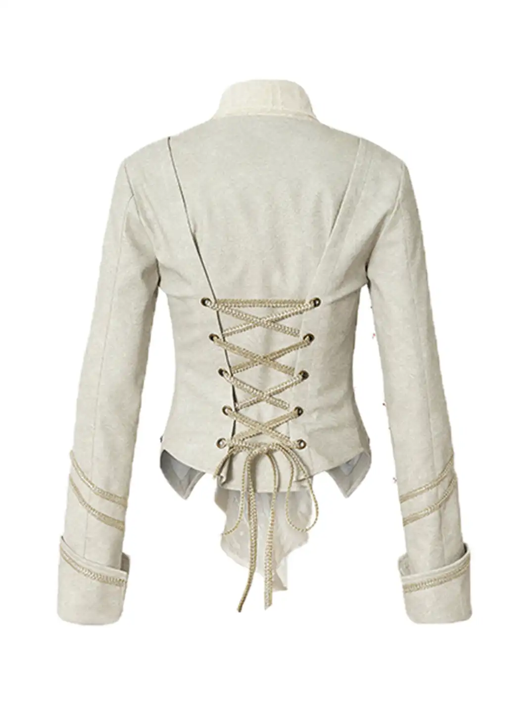 NO ROMANCE | Vintage Chiffon Patchwork Knight PU Jacket