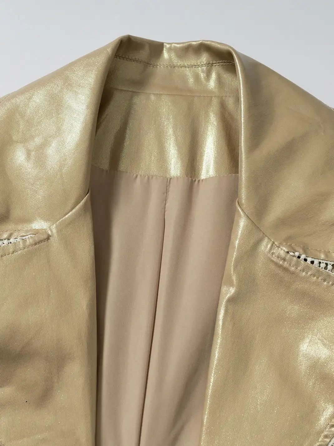 NO ROMANCE | Heavy-Duty Large Lapel Puff Sleeve Cropped Leather Jacket
